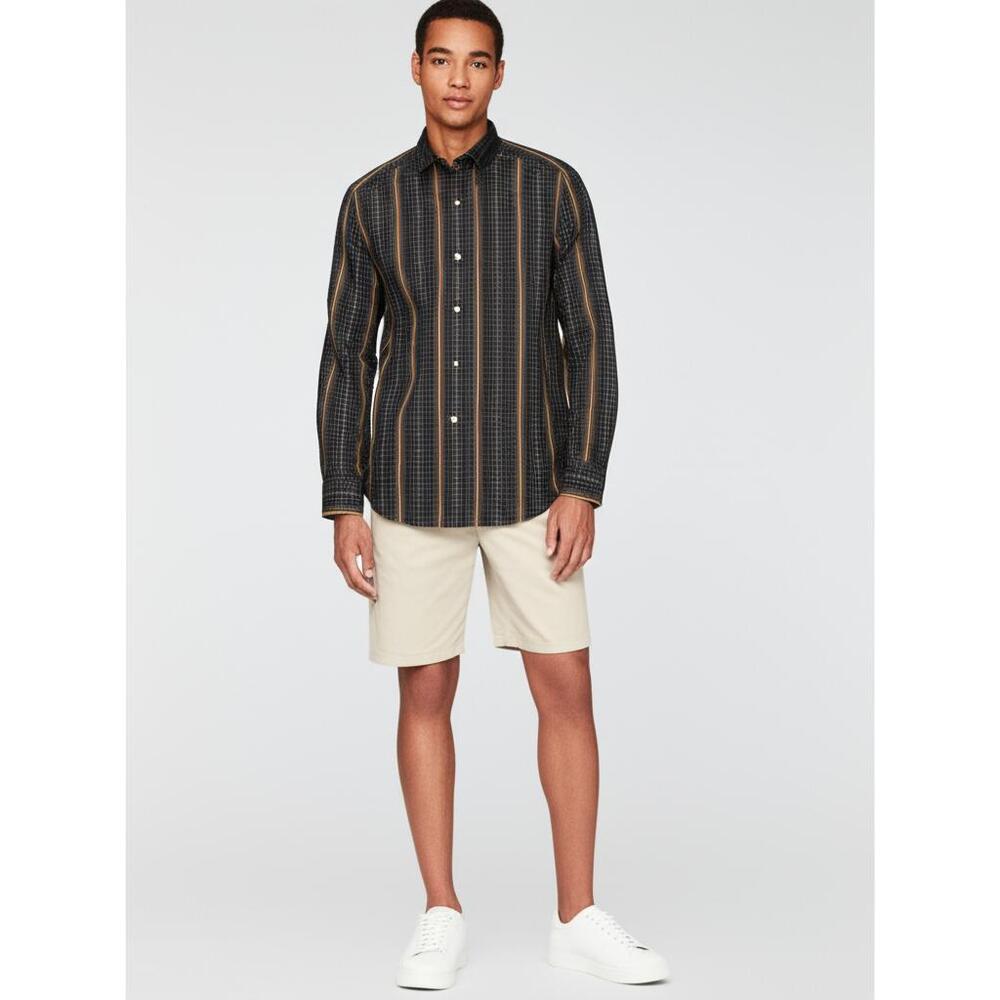 Tommy Bahama Dress Shirt Mens S Dark Striped Casual Silk Island Resort